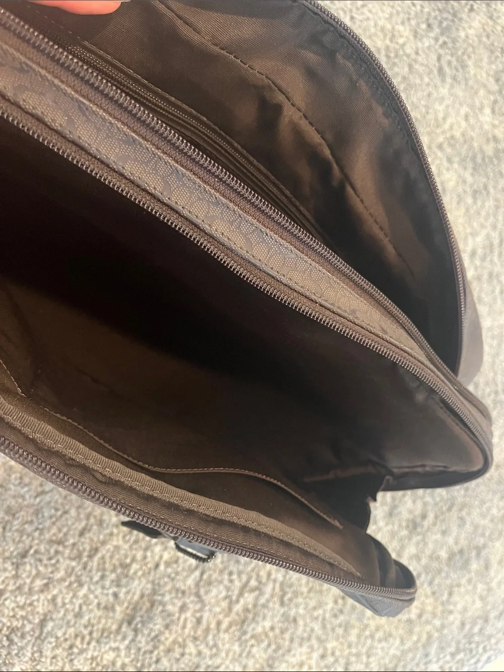 Coach Men's Dark Brown Signature Messenger Briefcase